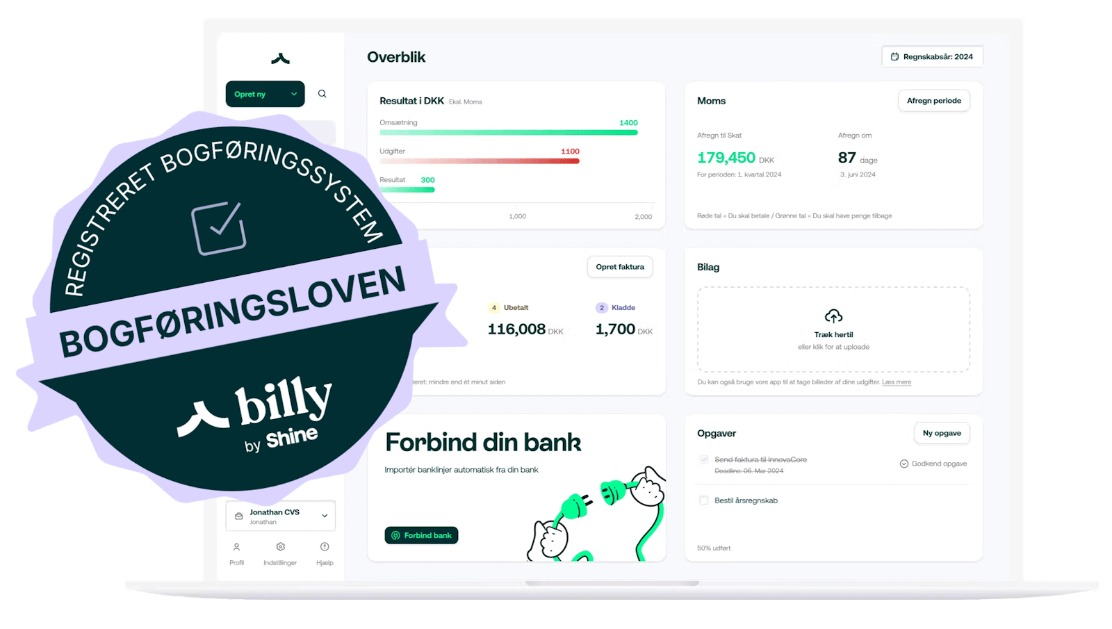 Brug mindre tid på regnskabet med Billy Copilot