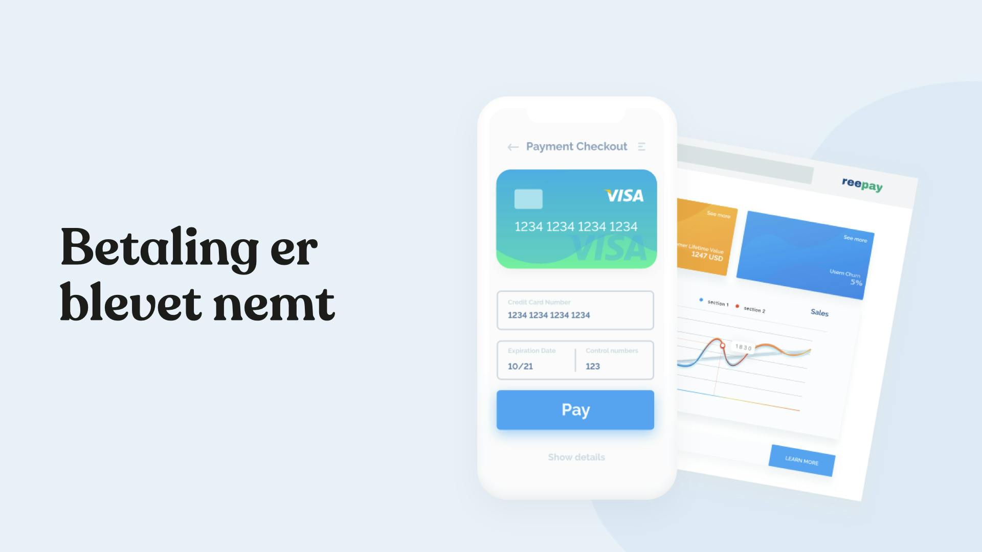 Bliv betalt med kreditkort, mobilepay og mere