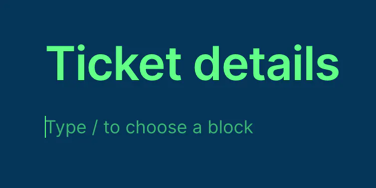 L'éditeur WordPress affichant l'invite Type slash to choose a block