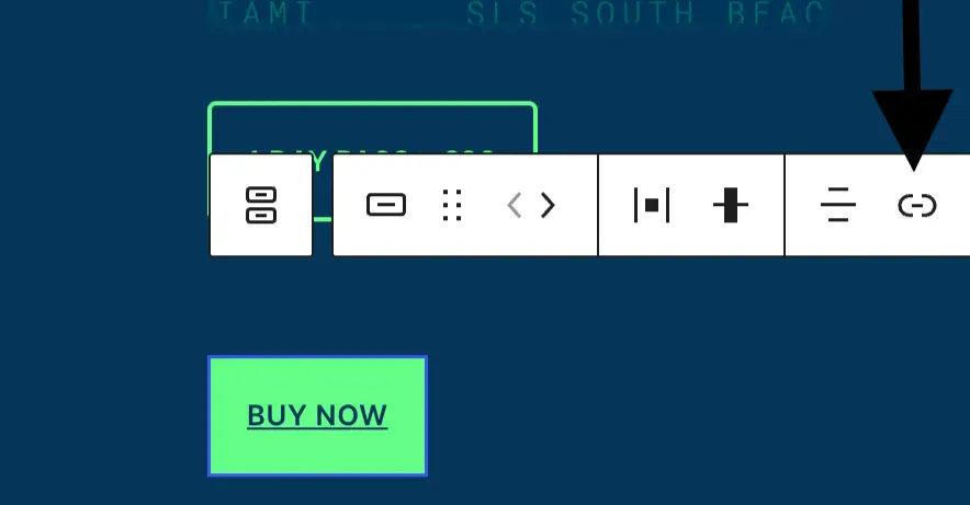 Une page WordPress avec le bouton Buy Now sélectionné