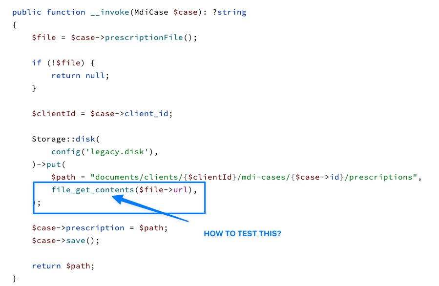 Laravel testing file_get_contents