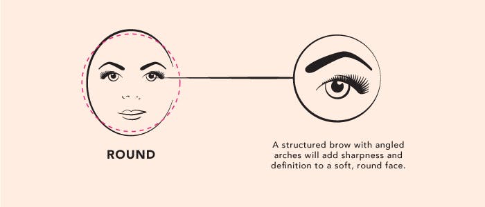 eyebrows shapes for round faces