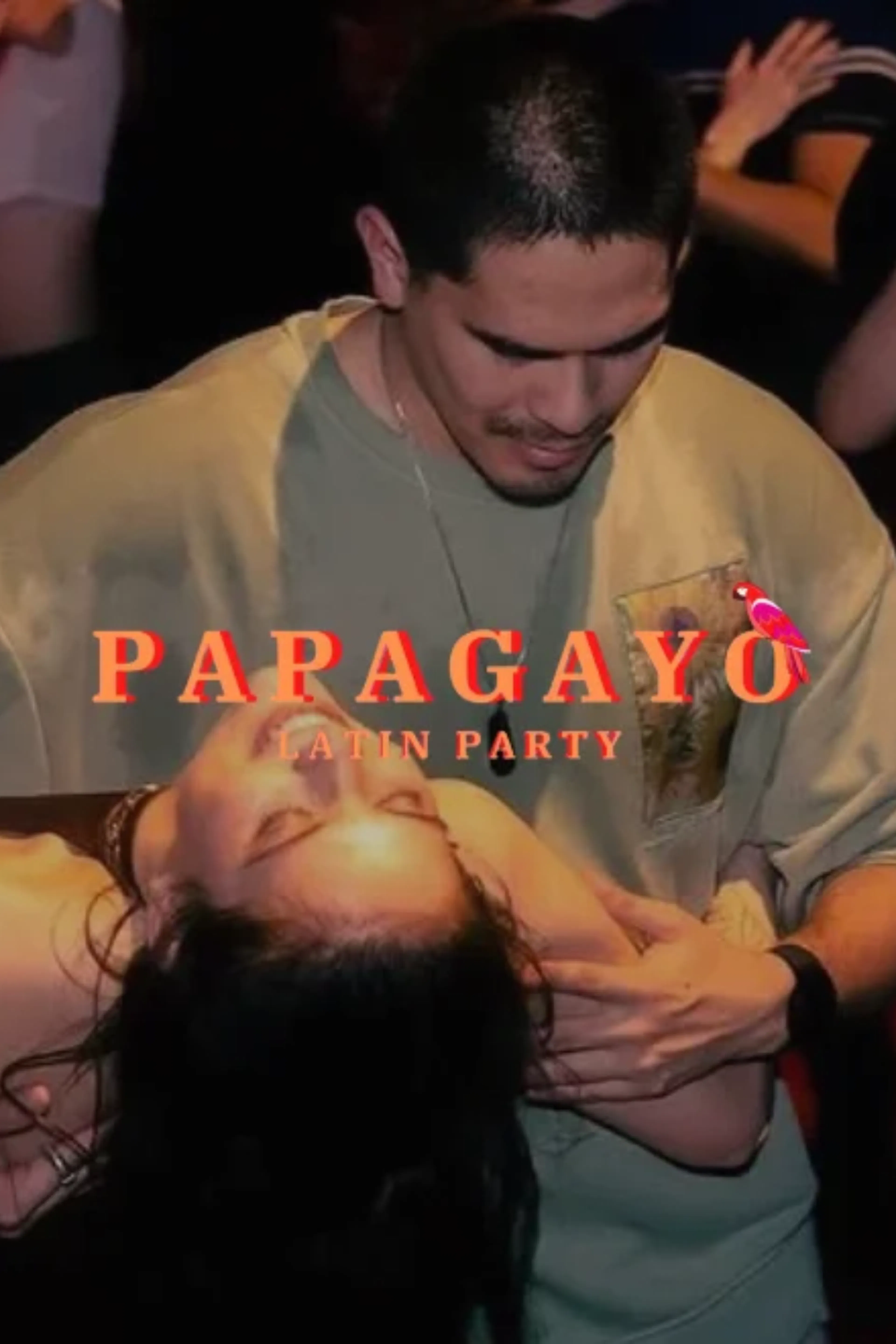Papagayo banner with people dancing - mobile version
