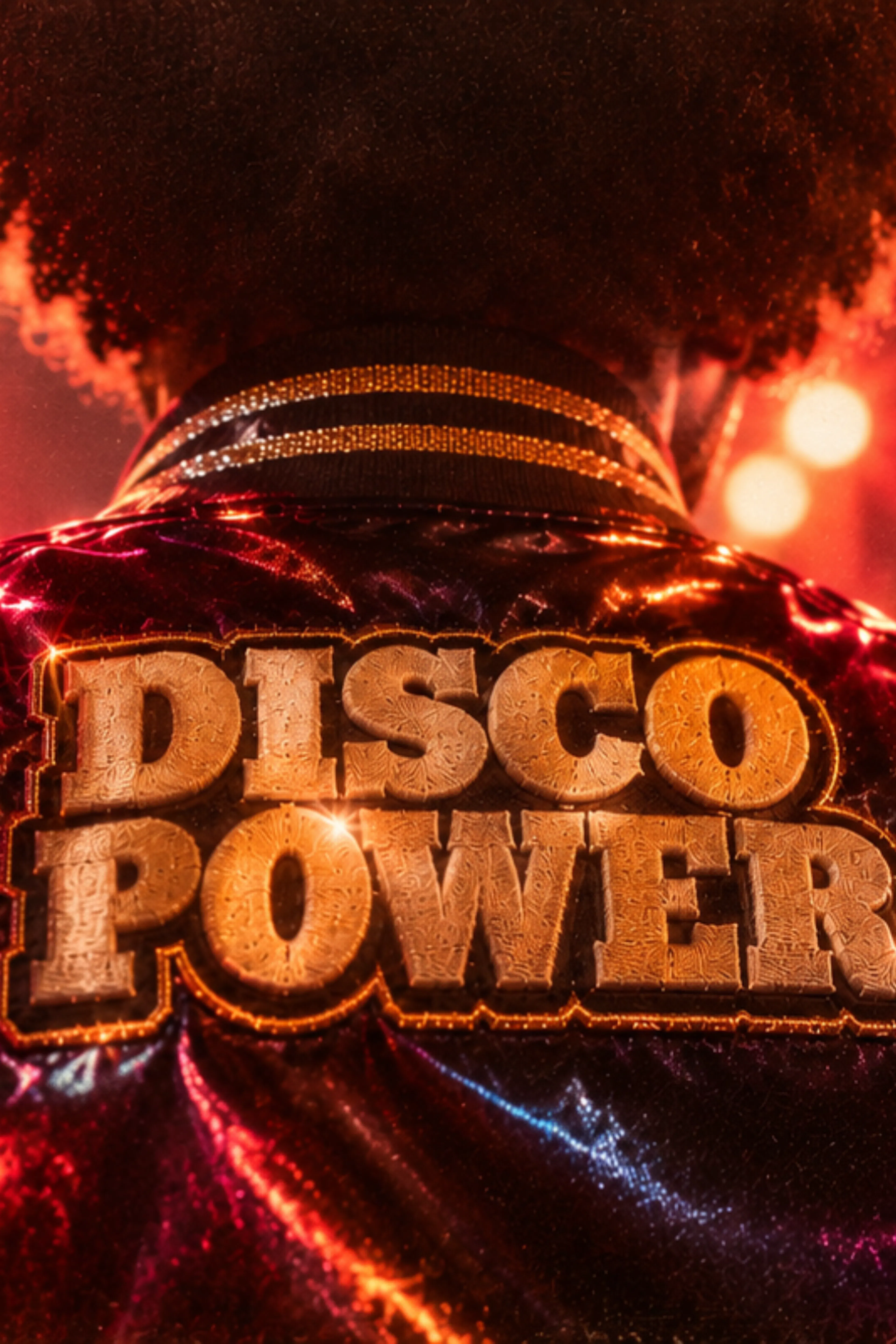 Disco Power written on the back of a jacket