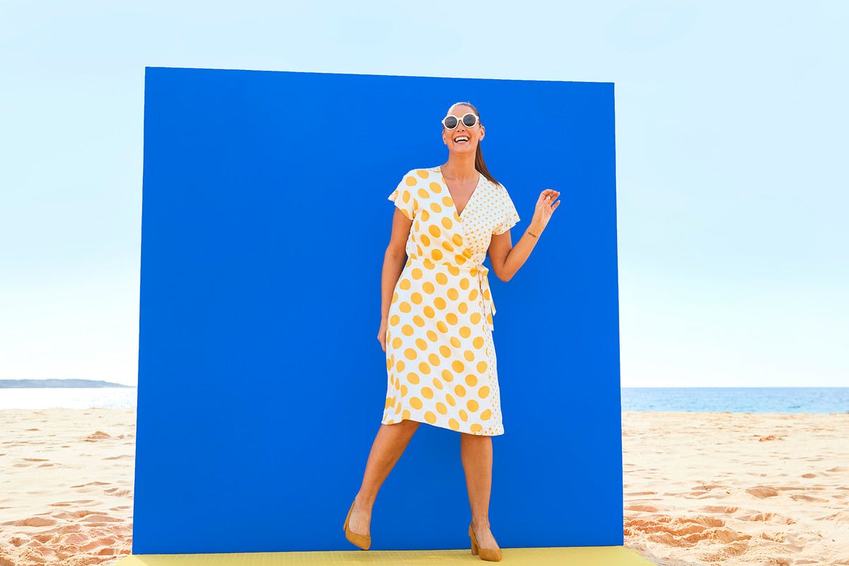 HANDPICKED BY BIRDS Wrap Spot Dress $119.95