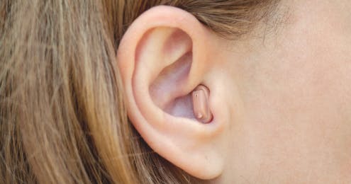 ear with hearing aid