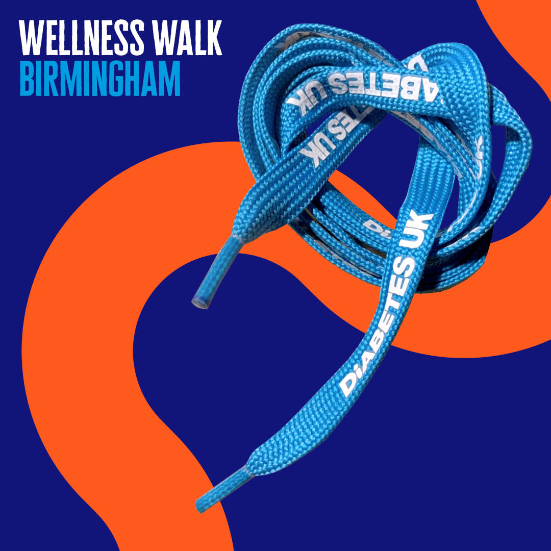 Diabetes UK blue shoe laces