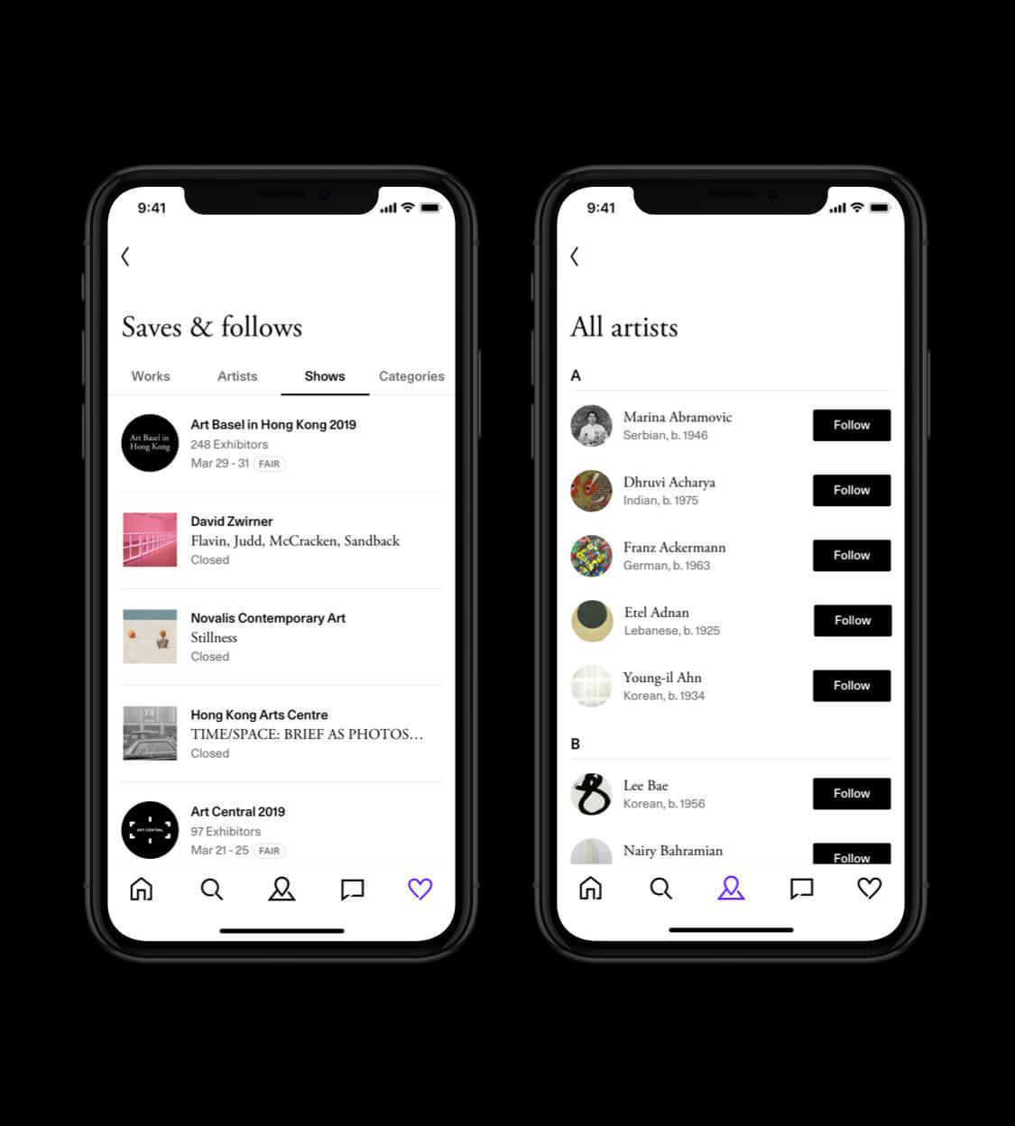 Artsy Mobile App UI Design - Chris Biron