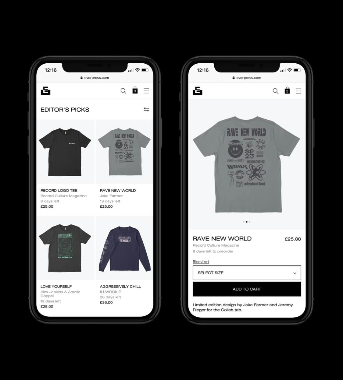 Everpress mobile design - Chris Biron