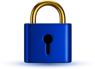 Lock icon represents privacy.