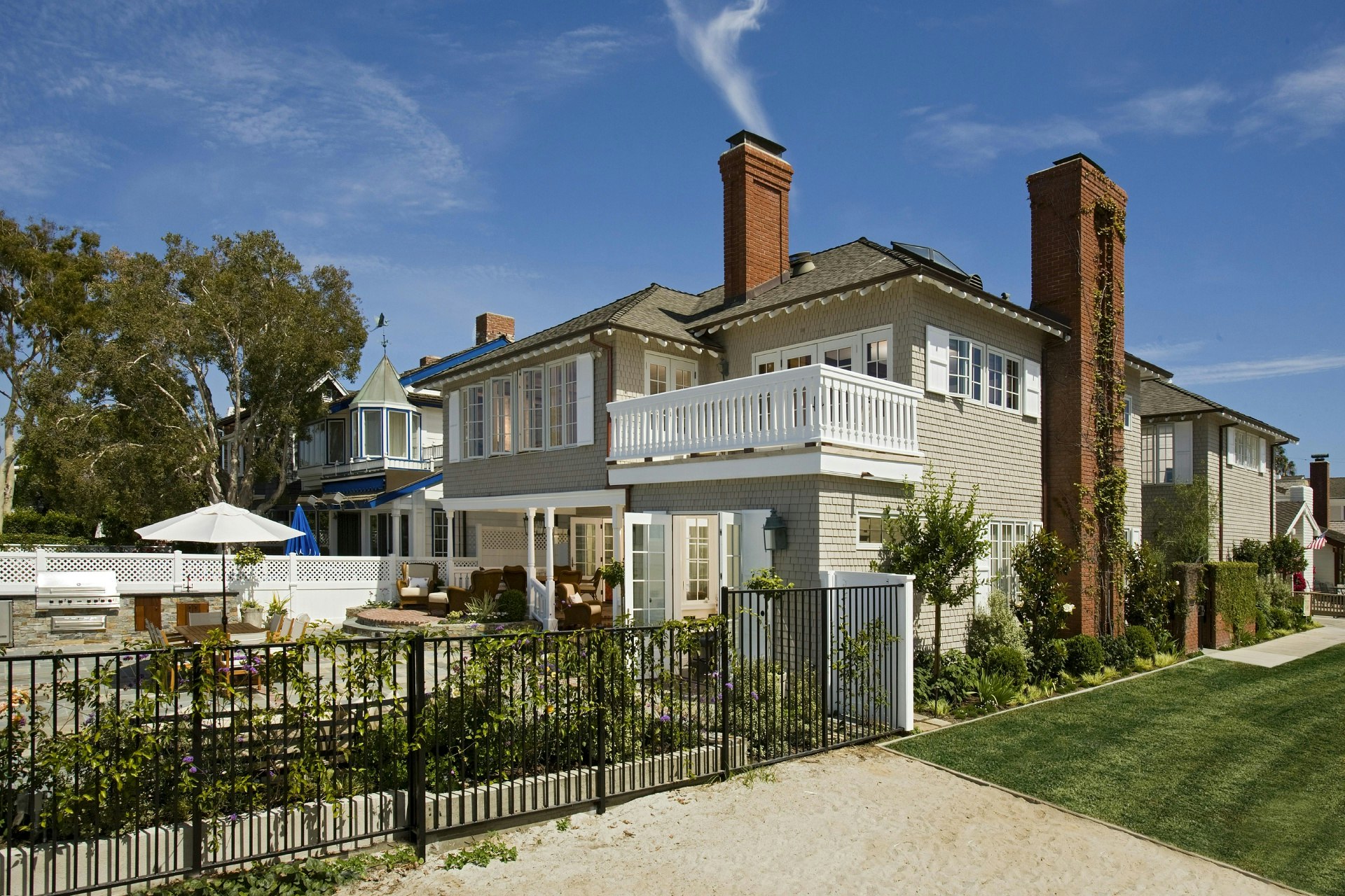 Cape Cod with a Contemporary Bent at the Water in Newport Bay