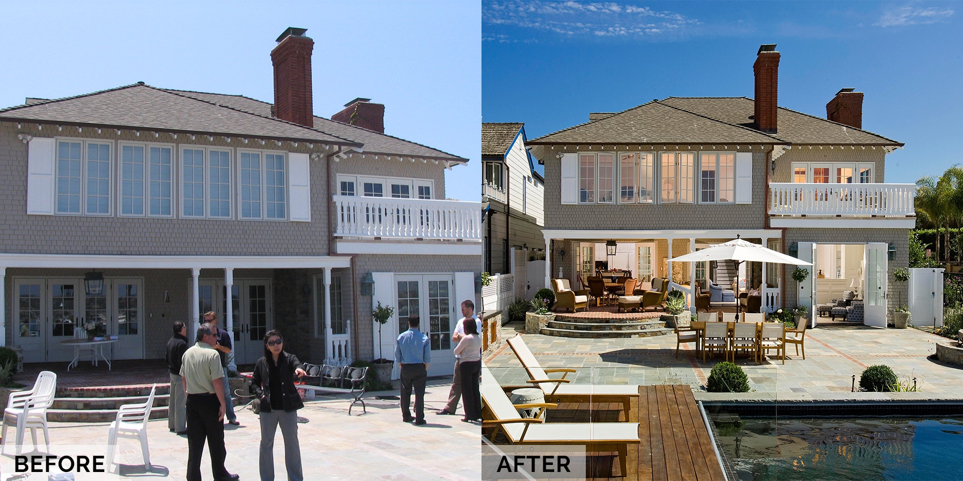 Cape Cod with a Contemporary Bent at the Water in Newport Bay