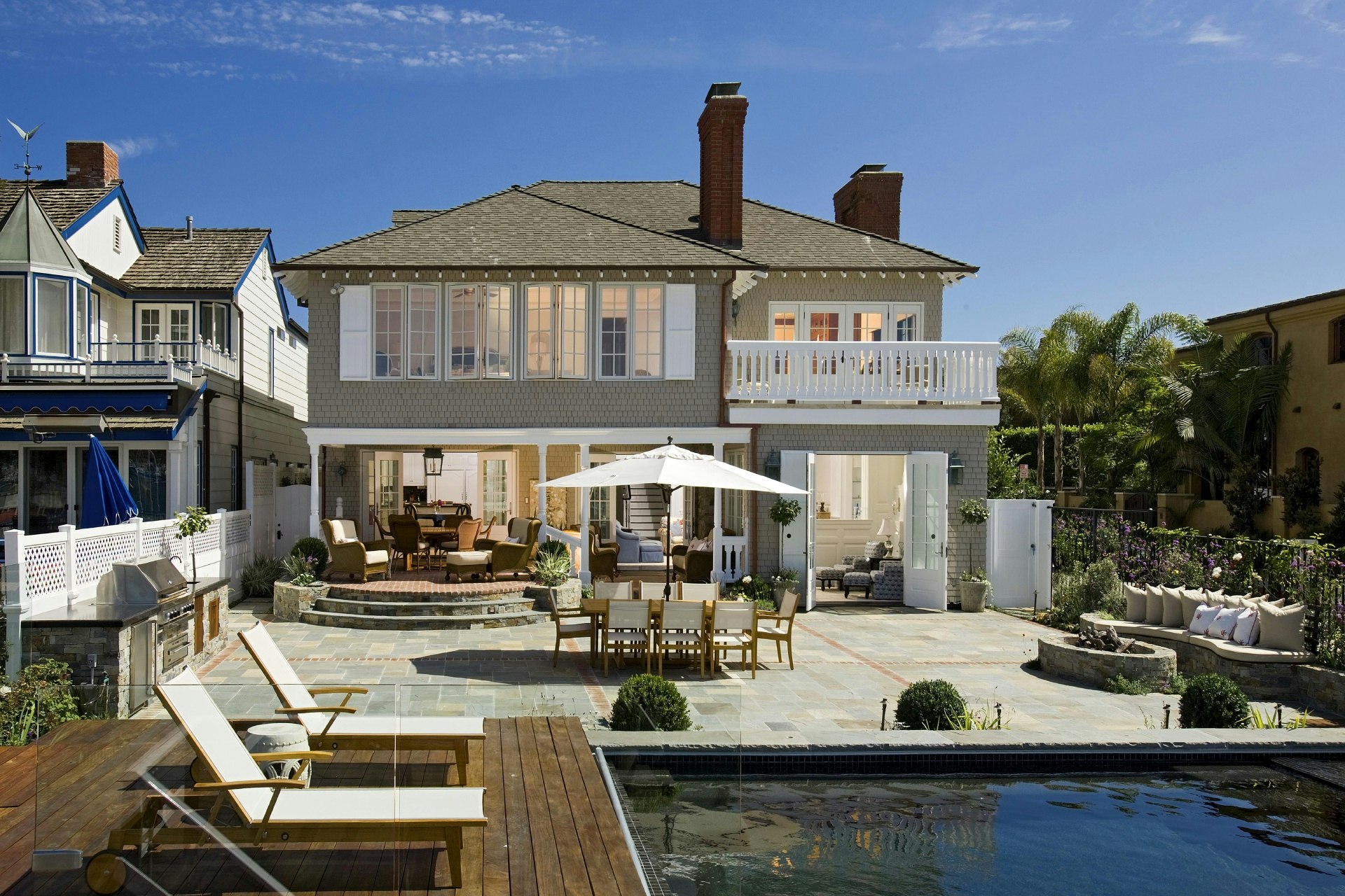 Cape Cod with a Contemporary Bent at the Water in Newport Bay