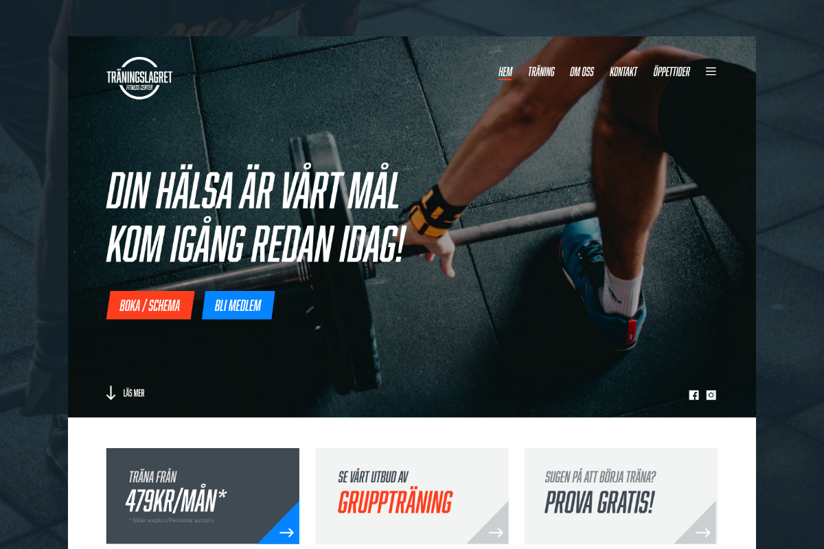 Undervisningsprojekt - Träningssida