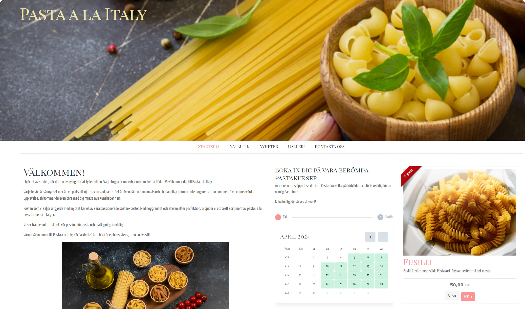 Spiris Website startsida