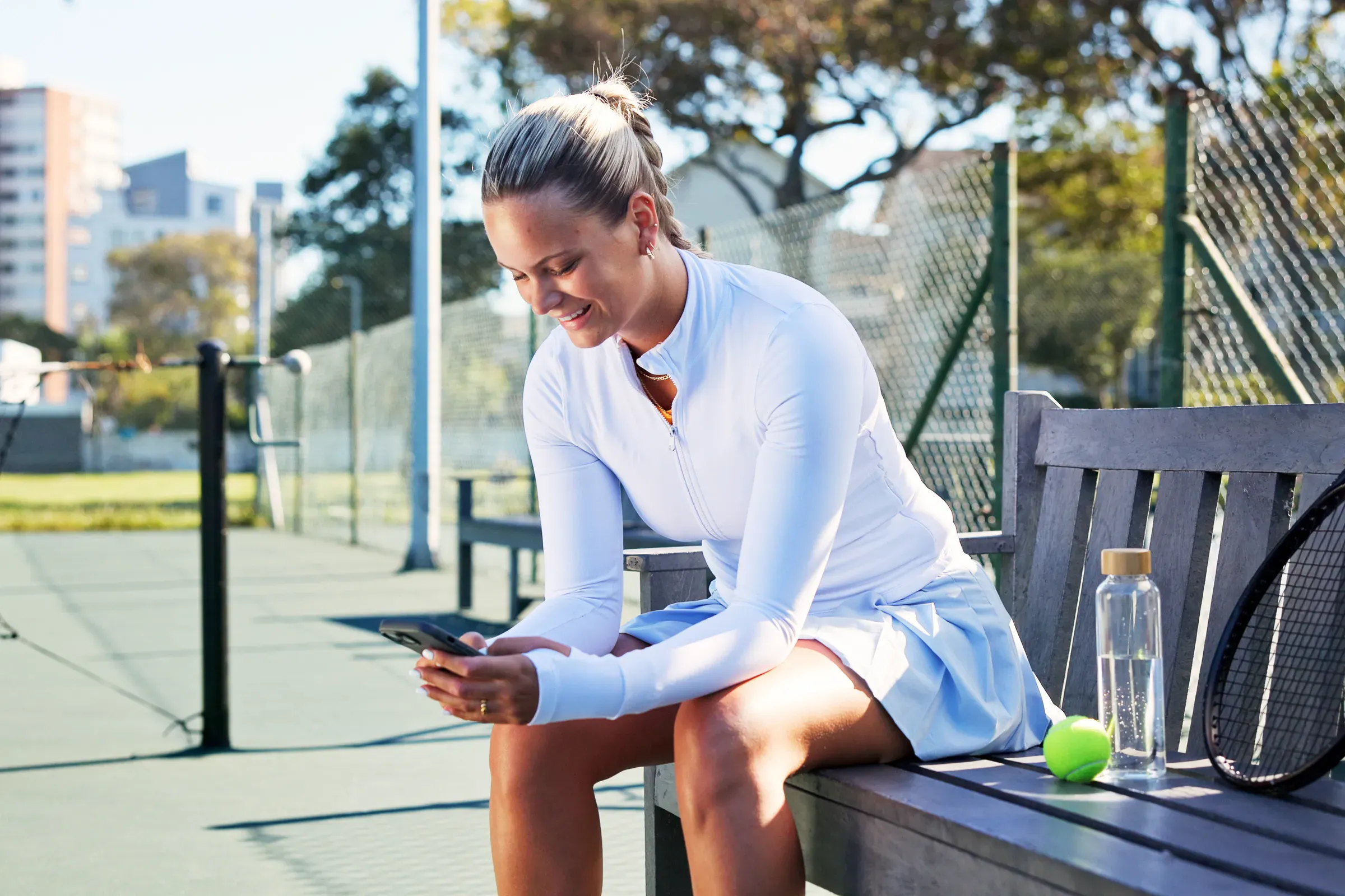 Tennisspelare får påminnelse i mobilen