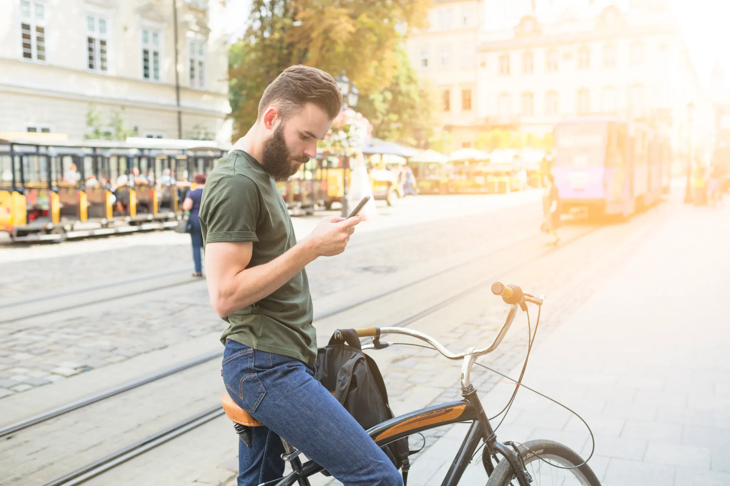 Man bokar cykel i appen