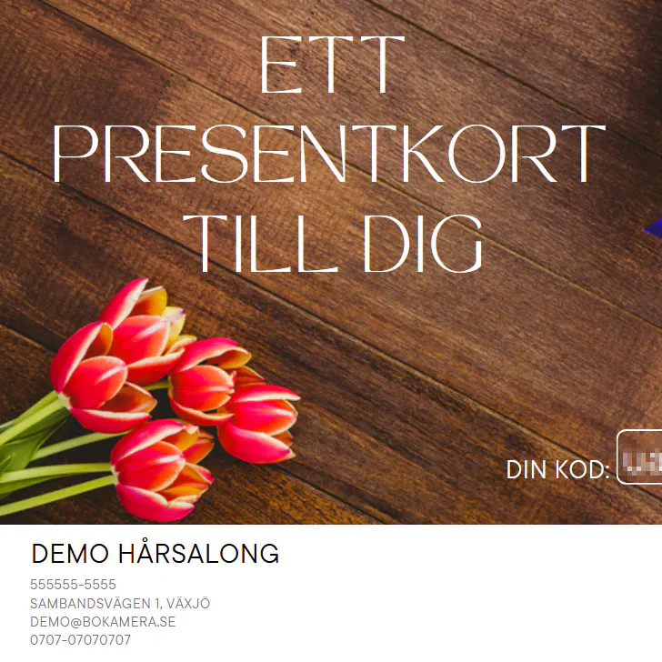 BokaMera presentkort