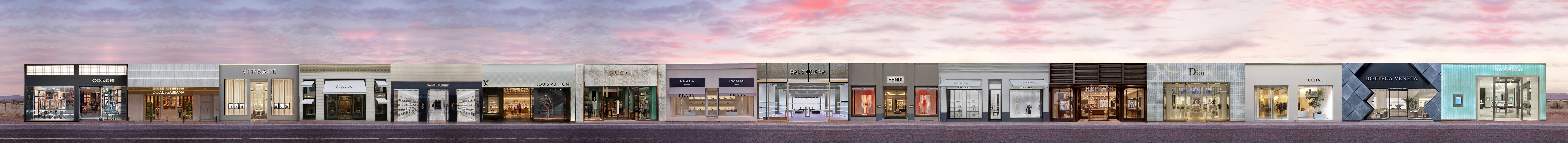 Site: Prada Marfa, located 1.4 miles (2.3 km) northwest of Valentine, Texas, just off U.S. Highway 90 (US 90), and about 26 miles (42 km) northwest of the city of Marfa