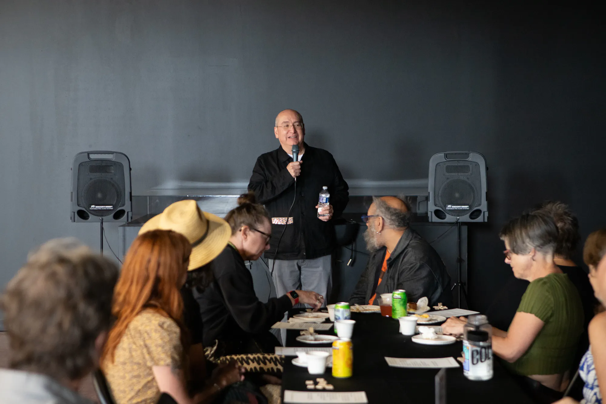 Talk With Your Mouth Full (brunch program) featuring Rafael Fajardo, May 17, 2026. Black Cube Headquarters (BCHQ), Englewood, CO. Courtesy the artist and Black Cube. Photo: Sara Ford.