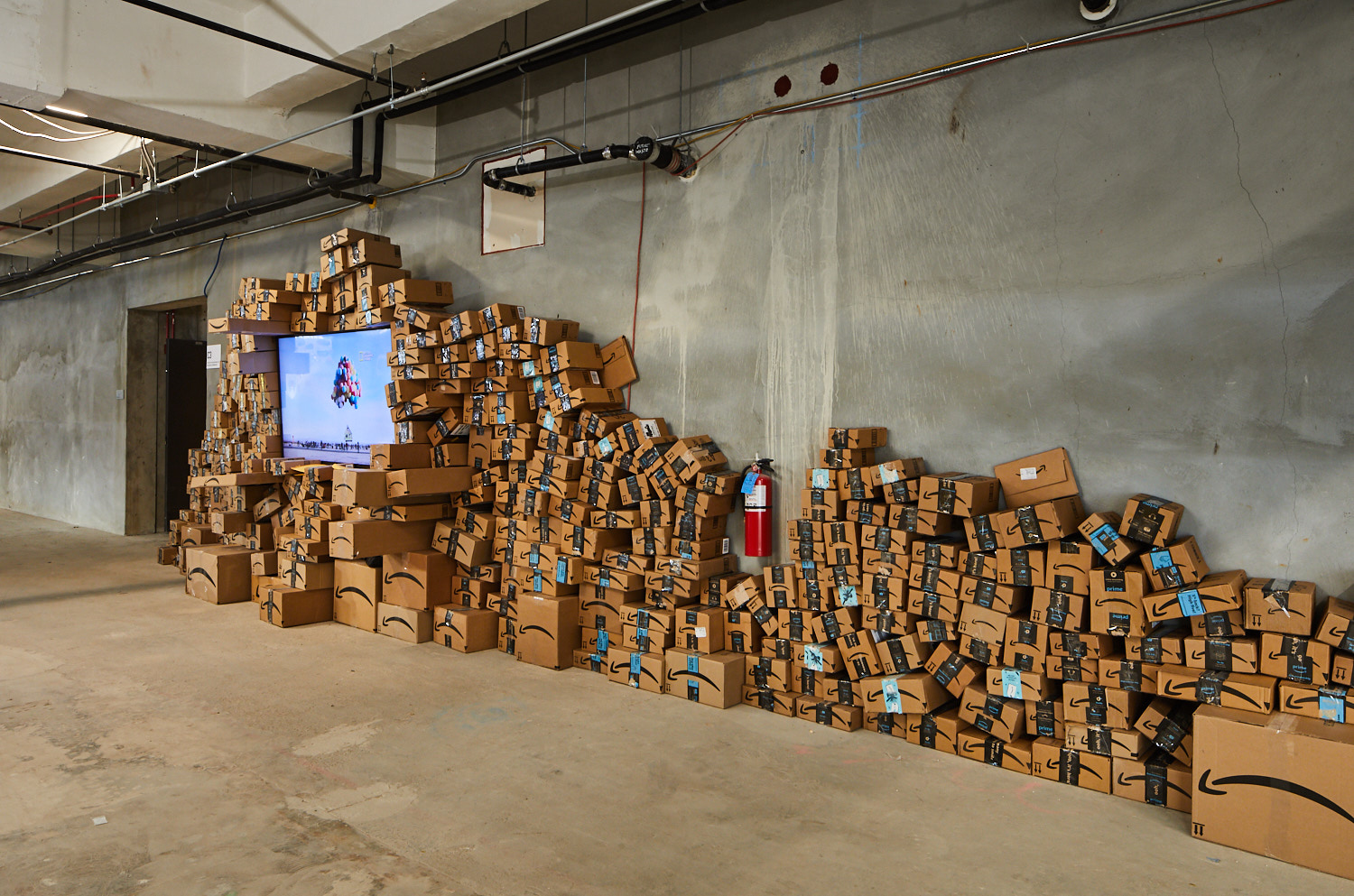 Nina Sarnelle, Big Opening Event, 2019. Installation view from the SPRING/BREAK Art Show in Los Angeles, 2020. Courtesy of the artist and Black Cube. 