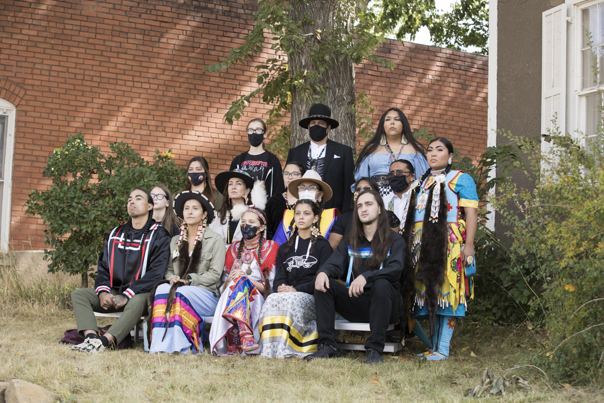 Gregg Deal, The Whites Are Coming/Spectator Sport (performance still), 2021, Trinidad History Museum, CO. Courtesy of the artist and Black Cube. Photo by Mark Woolcott. 