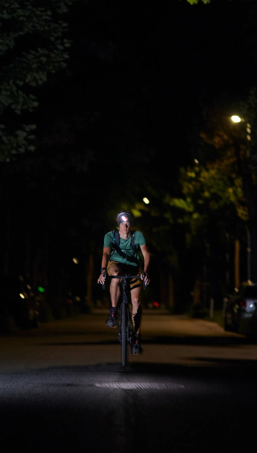 Bd Employee Remco Graas Cycling at night 