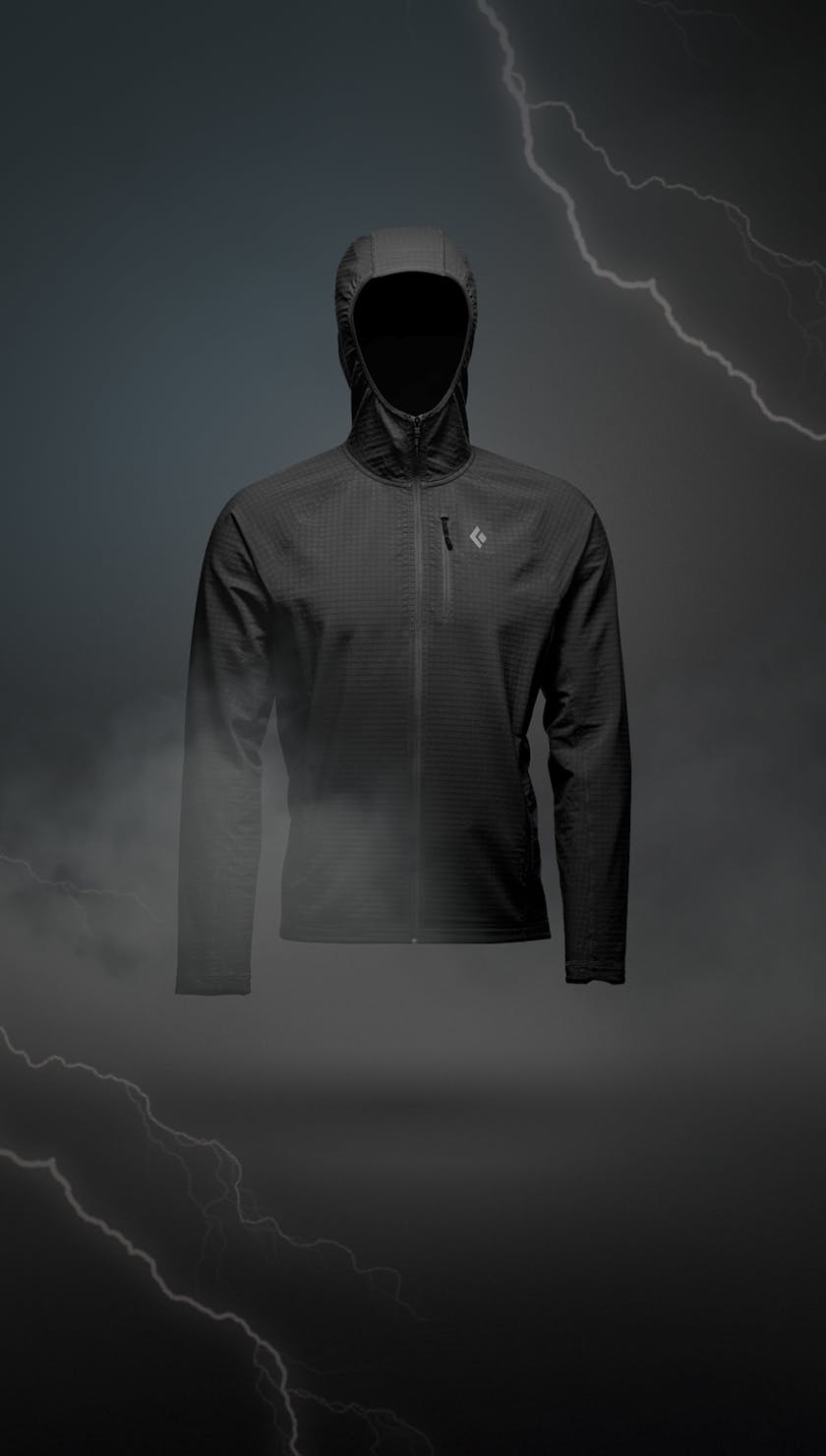 Coefficient Storm. A detailed image of the Coefficient Storm Hoody. 
