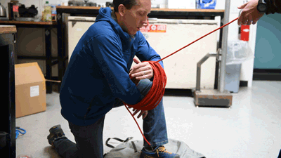 arm over arm coil technique shown