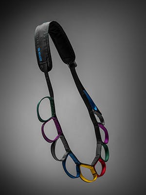 Photograph by Andy Earl of Tyler Willcutt's prototype gear sling.