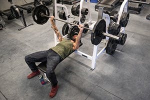 Sam Elias performing Bench press