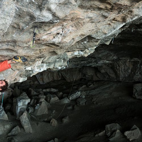 Adam climbing