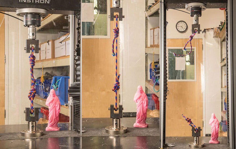 20-year old rope being tested