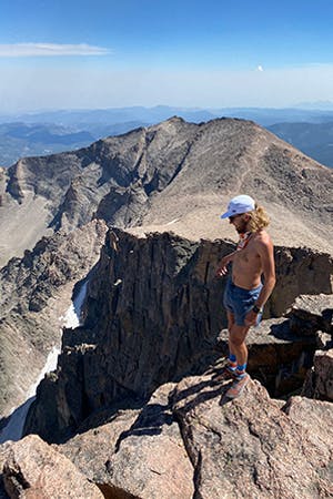 Kyle at the summit of Long PEak