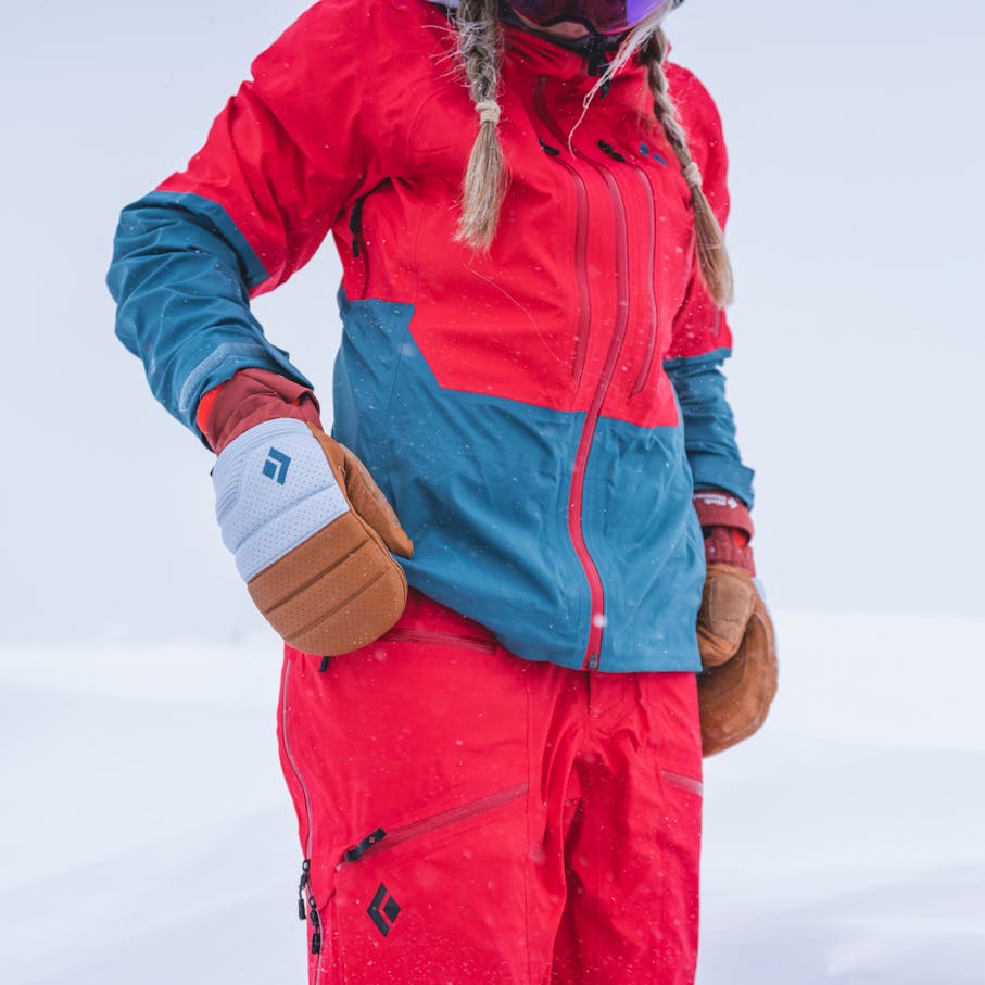 BD athlete Kelly Haplin adjust her Recon LT Shell.