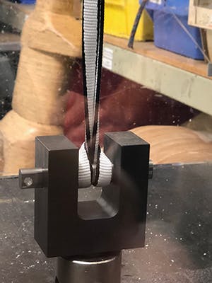 Girth hitched to 10mm pin