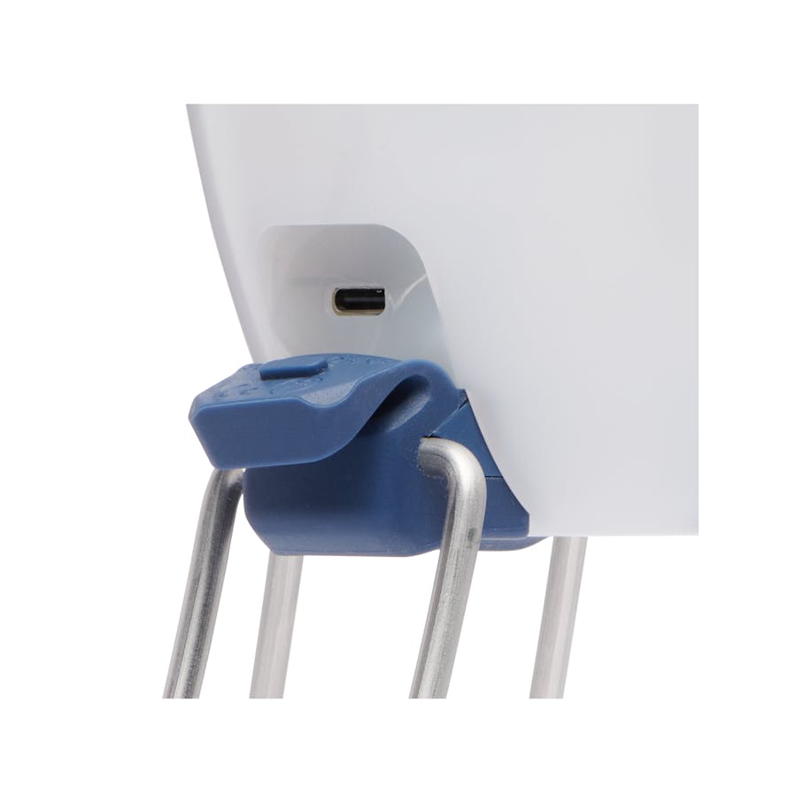 5200 mAh lithium-ion rechargeable battery with USB-C charge in port.
