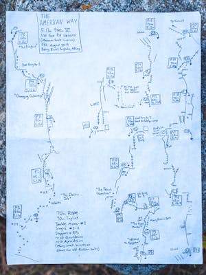 route sketched out