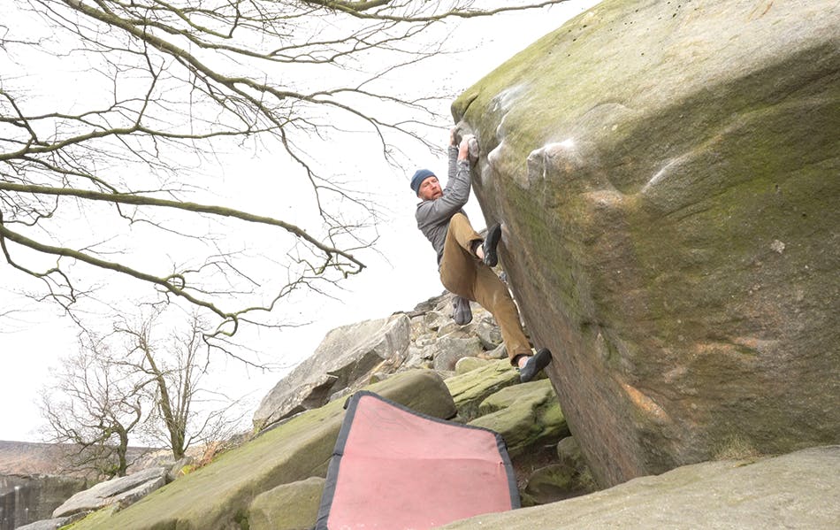 Chris Climbing more gritstone