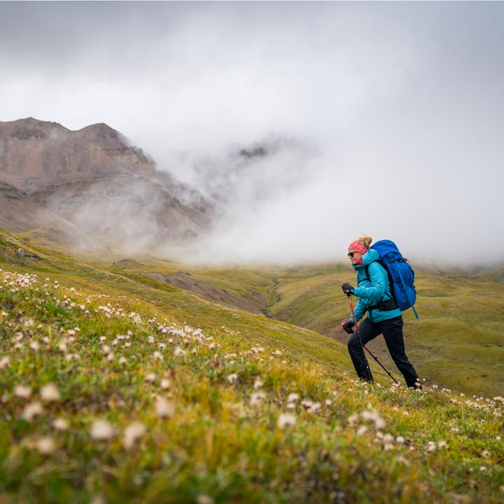 A hiker in the Yukon Province of Canada | Black Diamond Backpack