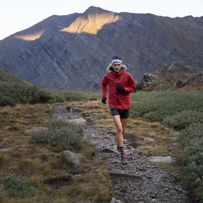 Black Diamond athlete Kyle Richardson running the Crestone Needle.