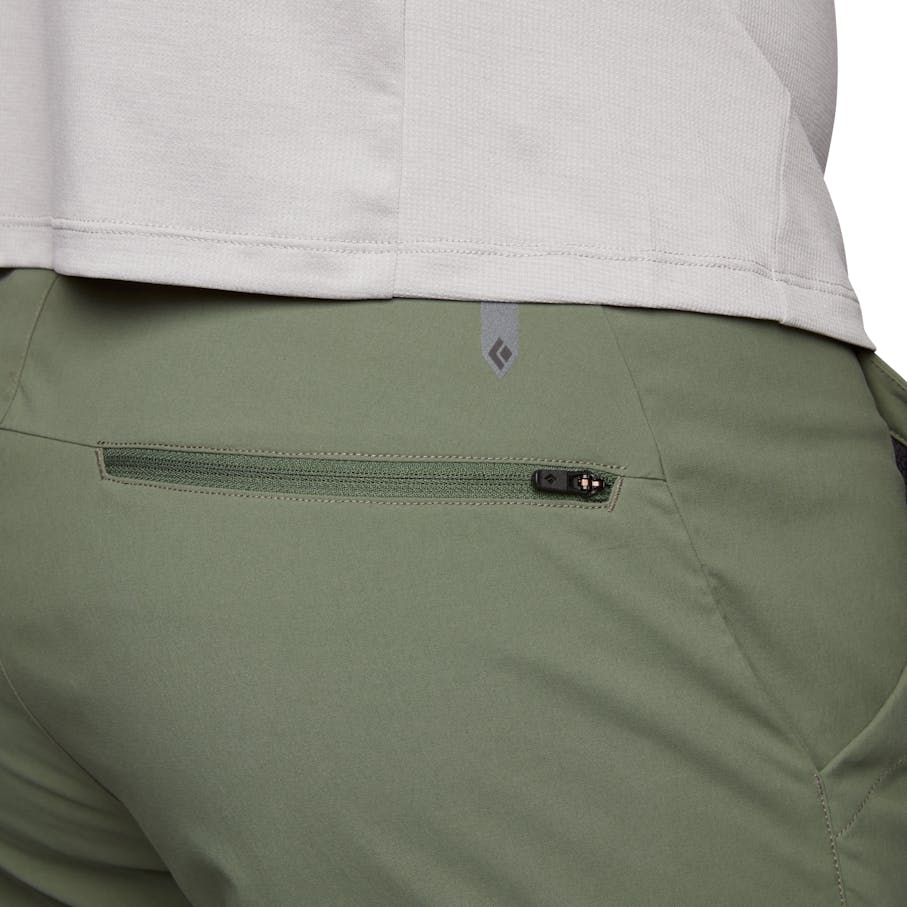Back right zippered drop in pocket to secure valuables