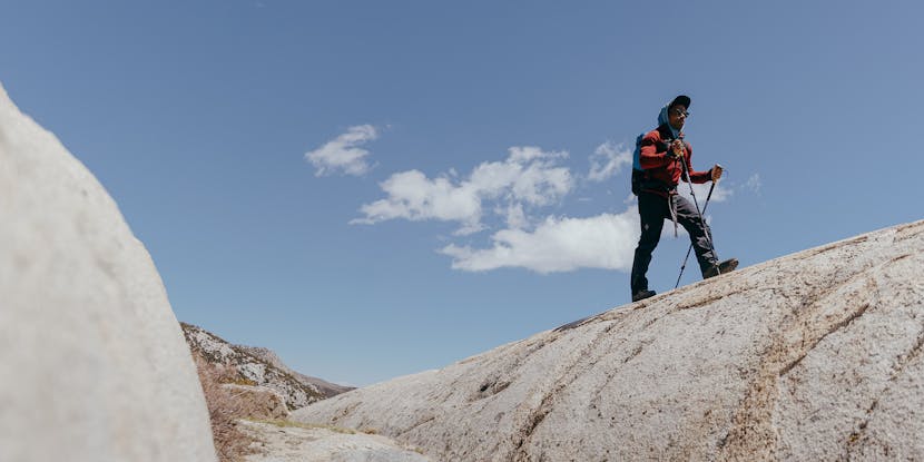 BD Ambassador Andrew King hiking in the Sierras