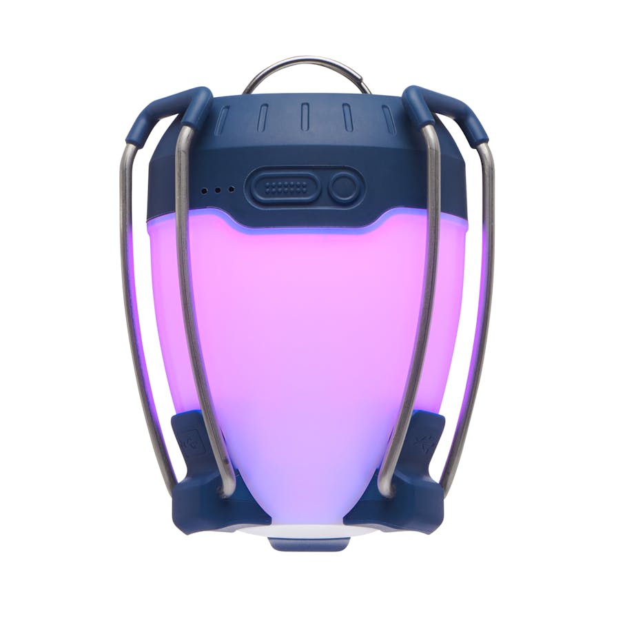 Orbiter 650 Lantern lit purple.