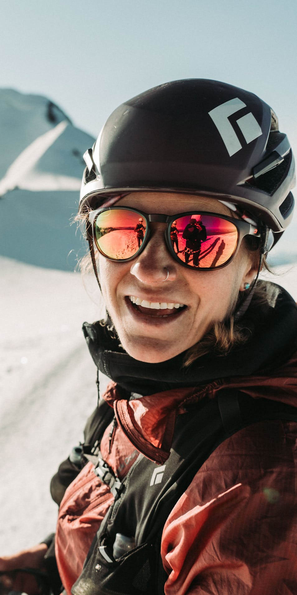 BD Athlete Hillary Gerardi in the high Alps