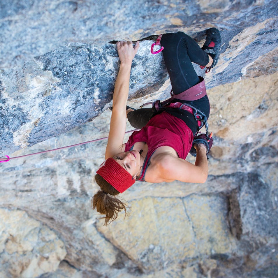 BD Athlete Babsi Zangerl sport climbing outside