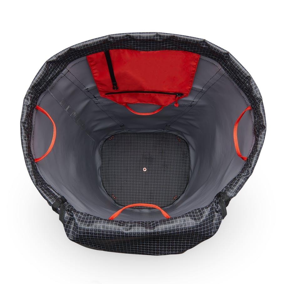 Redesigned rim to reduce snagging while hauling