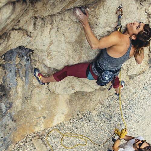 Colette climbing