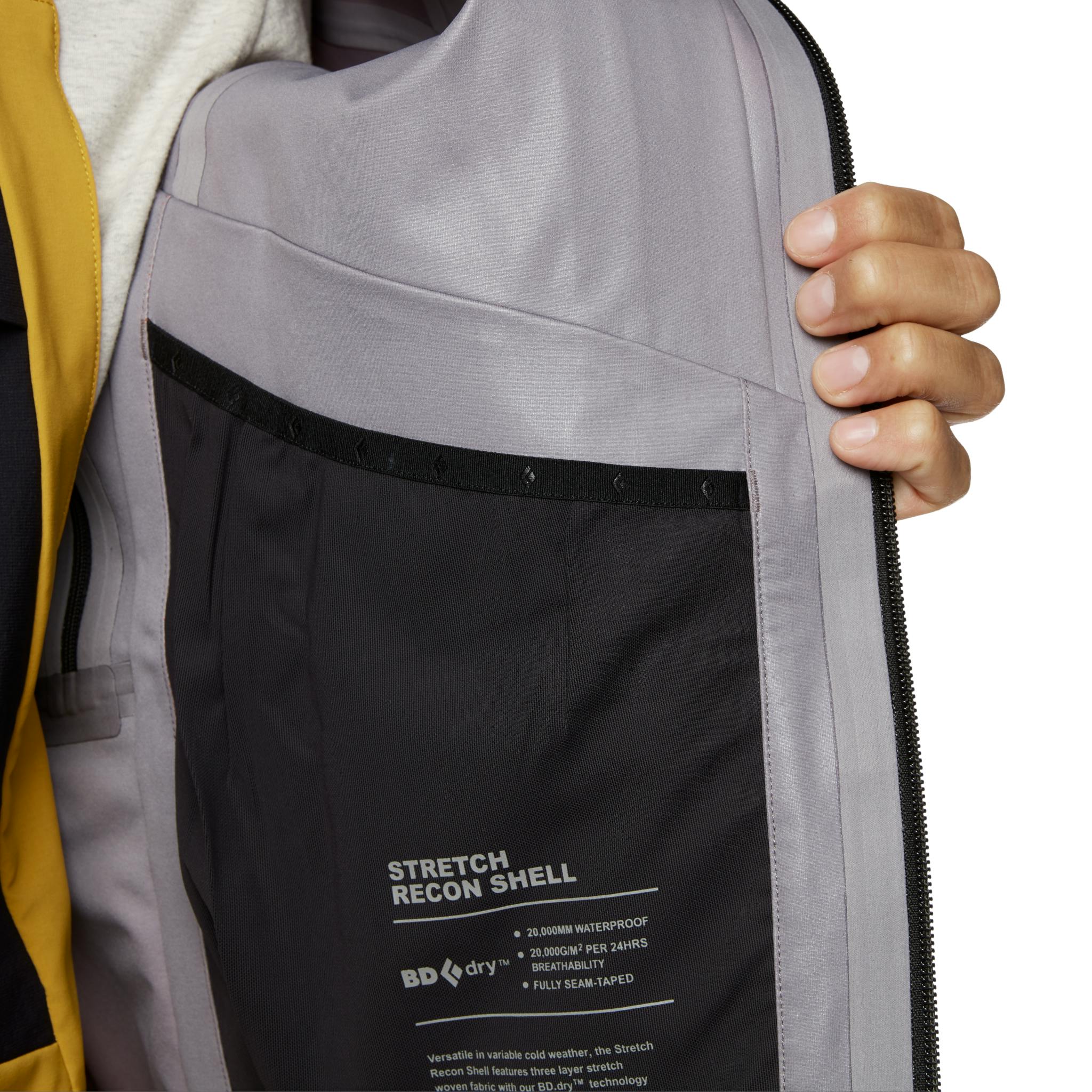 Two skin-compatible, internal drop pockets