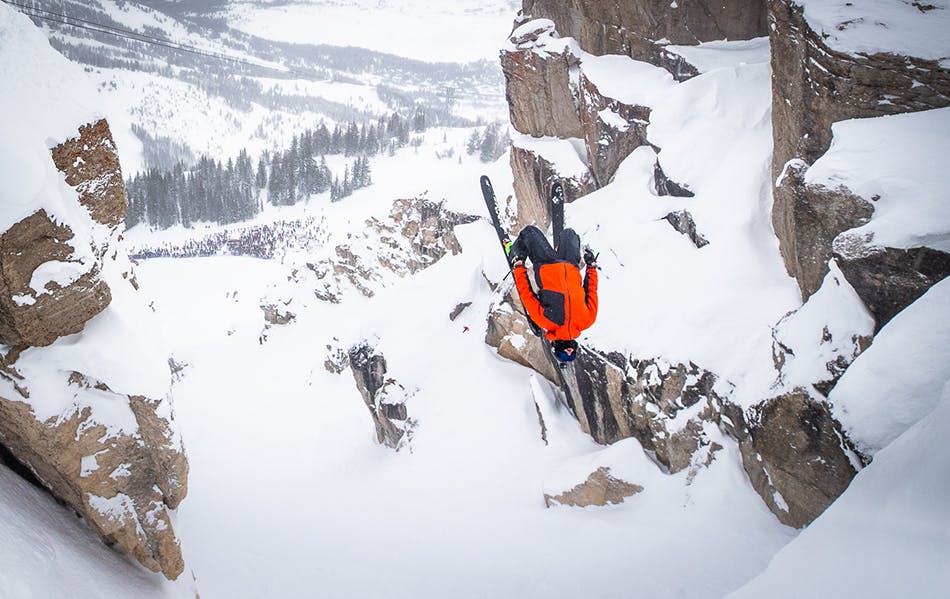 Parking doing a double backflip into Corbet's
